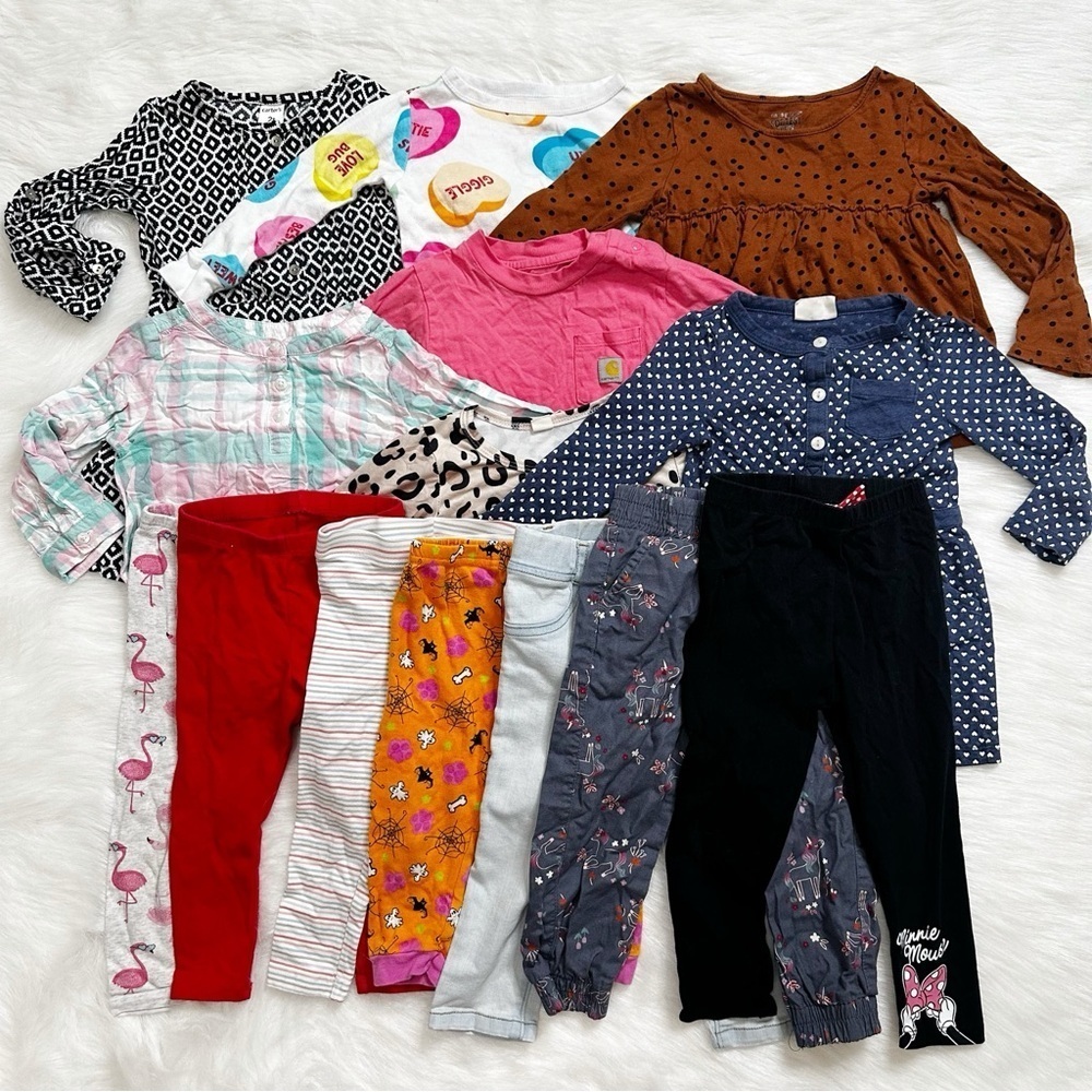 Girls Toddler Size 2T Long Sleeves and Pants Clothes LOT